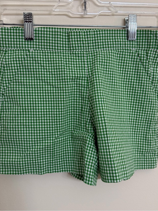Janie and Jack Pants - Jamie and Jack Green Gingham Girls Shorts